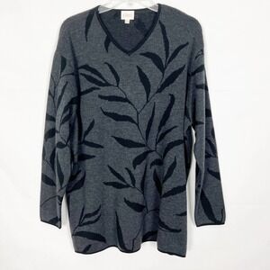Cleo Vintage Wool Blend Gray Sweater Size XL Workwear Casual